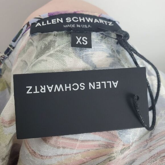 ALLEN SCHWARTZ Anabella Sky Cami Peach Salmon Lace Spaghetti Strap Blouse Top XS - Picture 7 of 7